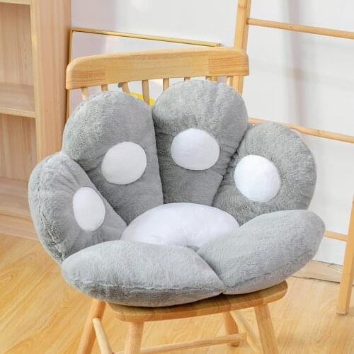 Cute Cat Paw Animal Plush Back Pillows Mat Child Seat And Home Indoor Sofa Chair Cushion Thick Cushion Winter Gift For Friends
