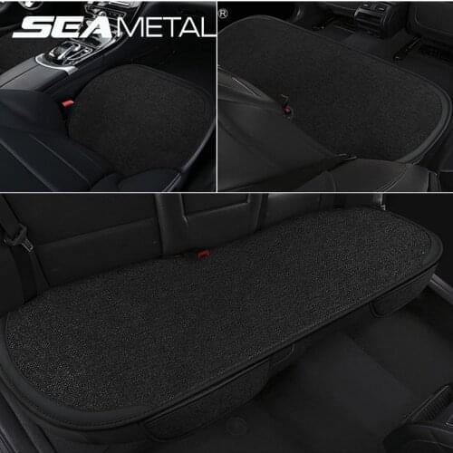 Universal Flax Car Seat Cover Four Seasons Front Rear Linen Fabric Cushion Breathable Protector for Auto Interior Accessories