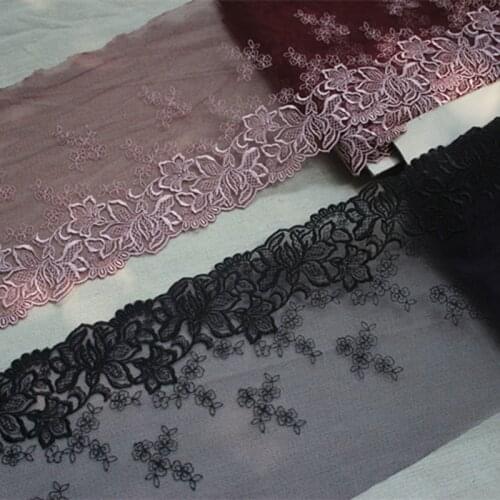 10Meters Embroidered Ribbon Purple Net Lace Trim Fabric Handmade DIY Sewing Decoration Wedding Party Supplies Free Shipping