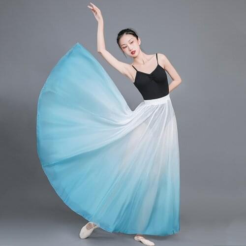 Flamenco Skirt For Adult Fairy Long Skirt Classical Dance Costume Spanish Bullfight Dance Wear Stage Costume Gypsy Dress DL7378