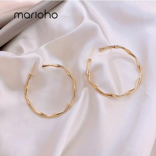 Marioho 2020 New Trend Earrings Retro Port Style Earrings Exaggerated Fashionable Golden Symmetrical Exhibition Accessories