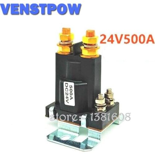 1PC 4 Pin 24V DC 500A AMP Relay On/Off Car Auto Power Switch Plastic Double Batteries Isolator for Forklift Engineering
