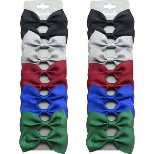 10PCS/Card Pretty Dark Gradient Ties Bow Creativity Hairpins For Baby Girls Clips Pins Barrette Scrunchy Kids Hair Accessories