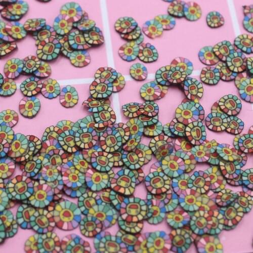 100g/Lot Colorful Flowers Clay Slices Soft Pottery Miniaure Sprinkles for DIY Crafts Filling Decoration Accessories