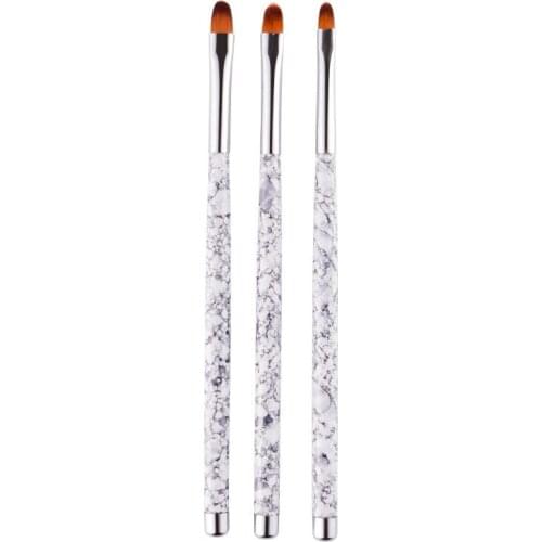 3Pcs Manicure UV Gel Brush Pen Acrylic Nail Art Gel Polish Painting Drawing Brush Tools Set