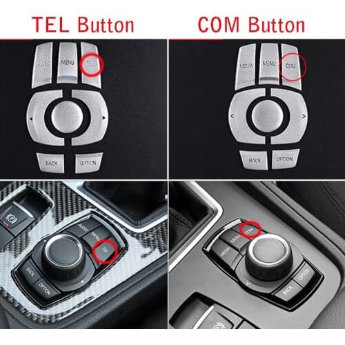 Car Multimedia Buttons Decorstion cover Trim Sticker For BMW 1 2 3 Series F20 F21 F22 F45 F46 F30 X1 X2 F48 F39
