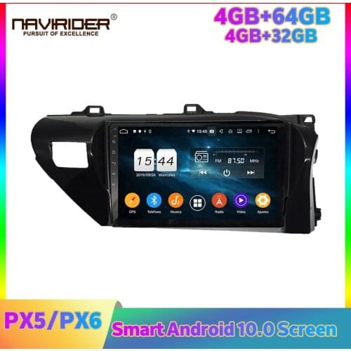 PX5 10.1" PX6 Car Android Auto Radio Multimedia Player For Toyota Hilux 2017 GPS Navigation Carplay Bluetooth DSP Head Unit