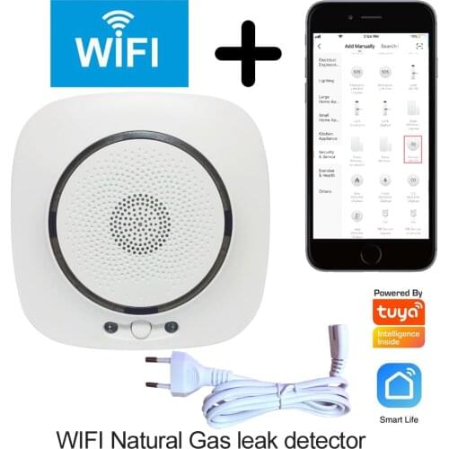 Security home smart life Tuya WIFI kitchen combustible gas leak detector network natural gas sensor LPG leaking alarm detector