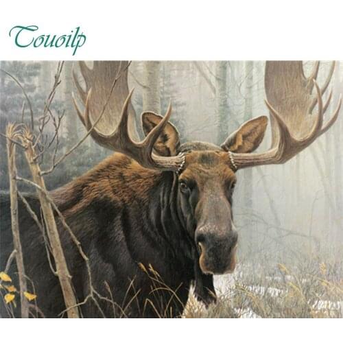 DIY 5D Diamond Mosaic Diamond Painting Cross Stitch elk animal Kit Diamonds Embroidery Square&round Drill Home Decoration