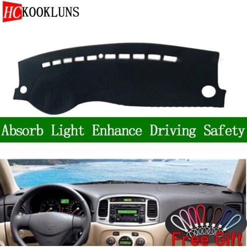 For Hyundai Accent 2006 2007 2008 2009 2010 2011 Dashboard Cover Sun Shade Dash Mat Pad Carpet Car Stickers Accessories