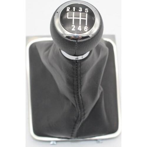 For Passat B6 2006 2007 2008 2009 2010 Car-Styling 6 Speed Gear Stick Shift Knob With PU Leather Boot