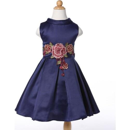 Girls Elegant Dresses Summer 2018 Children Evening Dress Baby Embroidery Dresses Vintage Princess Kids Floral Dresses For Girls