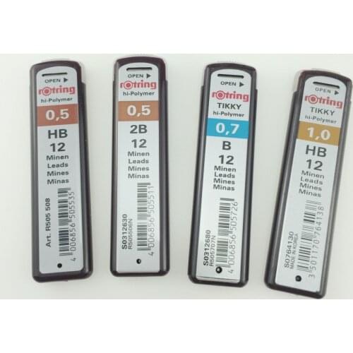 Rotring 2B/HB/B 0.5/0.7/0.9 /1.0 mm Pencil Leads Mechanical Pencils Refills Automatically Pencil Refills For Drawing