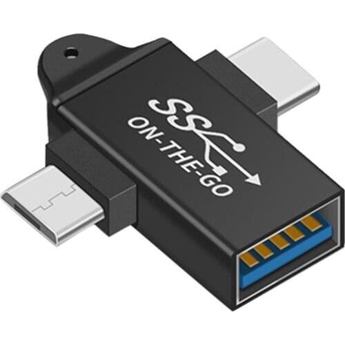 HOT-USB C to USB 3.0 OTG Converter USB 2 in 1 Type C Micro-OTG Adapter