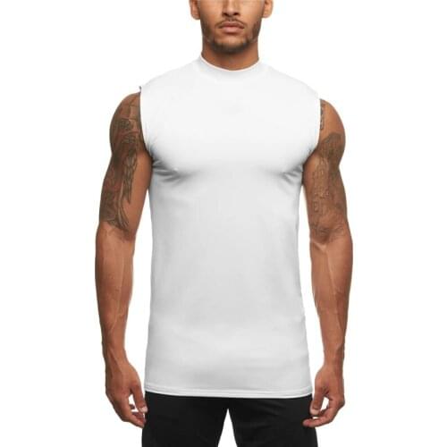 Compression Sleeveless Shirt Fitness Tight Tank Top Mens Quick Dry Gym Clothing Bodybuilding Tanktop Muscle Singlet Workout Vest