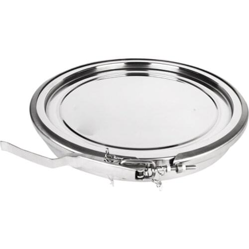 Manway Cover SS304/316 Quick-Open Clamp Manhole Flat Bottom Atmospheric Pressure Manhole Milk Bucket Turnover Hopper