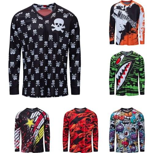 2021 Downhill Jersey Men Quick-dry Lycra Cycling Clothing MTB Motocross Mountain Bike Clothes Off Road Long Sleeve DH Mx T Shirt