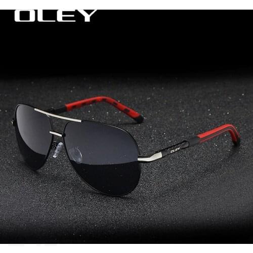 OLEY Brand Vintage Aluminum Polarized Sunglasses Classic Pilot Sun Glasses Coating Lens Shades For Men/Wome Full Set Of Box