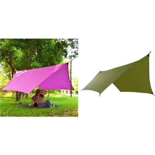 Camping Rain Fly Tarp Shelter Beach Sun Rain Shelter Awning Ground Cloth