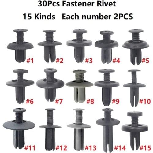 New Mixed Auto Bumper Wheel Eyebrow Fender Plastic Fastener Screw Rivet For All Cars Clip Set