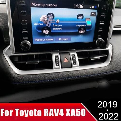 ABS Car Middle Center Console Air Condition Vent Outlet Cover Trims Accessories For Toyota RAV4 XA50 RAV 4 50 MK5 2019 2020 2021
