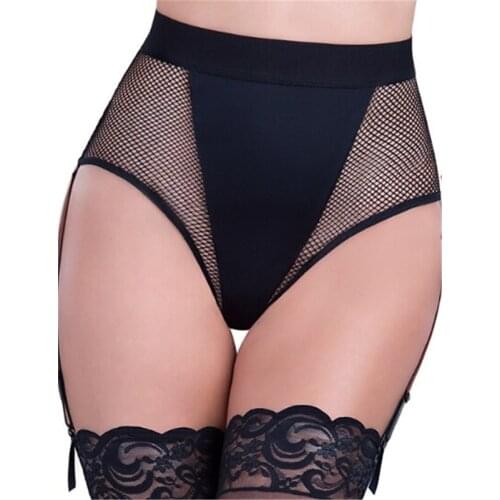 Comeondear Suspenders Women Sexy Garter Set Plus Size Garter Belt Sex Panties Hollow Out High Waist Lace Garter Belt P5090