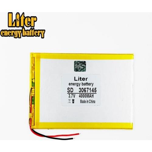 Polymer lithium batteries 3.7V 4000mAh 3067145 For Tablet PC polymer rechargeable battery 3.7V 4000MAH 3067145 PLUG