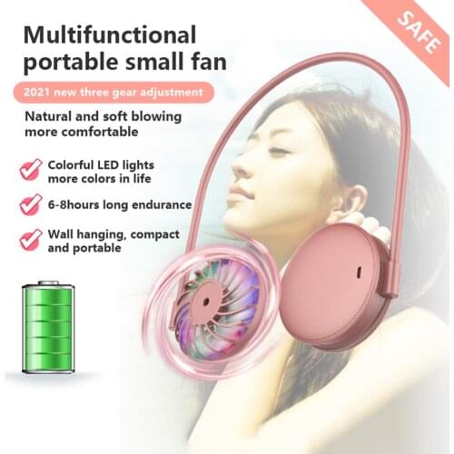 Portable Fan Hands-free Neck Band Hands-Free Hanging USB Rechargeable Dual Fan Mini air conditioner/cooler Fan for Room