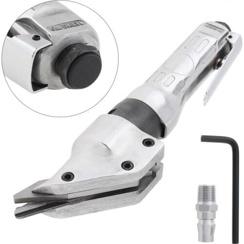 Adjustable Straight Pneumatic Scissors Metal Cutting Pliers with Intake Connector and 3-Blade for Iron / Aluminum Plate Cutting