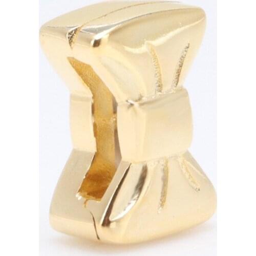 DoDoFly S925 Sterling Silver R Series Watch Chain Bow Fixing Clip Charm Fit Original Bracelet Pendant