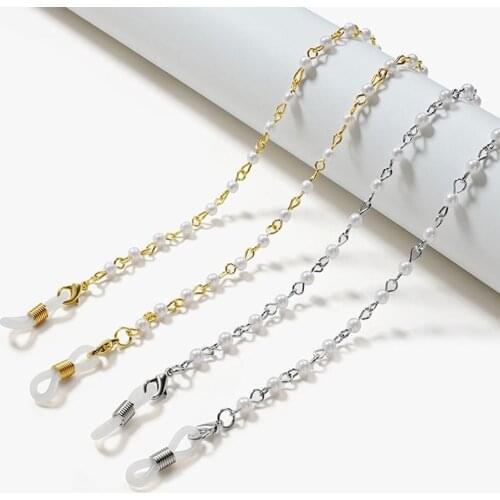 Chic Pearl Bead Glasses Strap Fashion Sunglasses Chain Mask Lanyard Spectacle Neck Rope