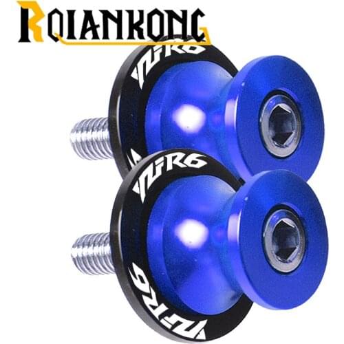 6mm Motorcycle CNC Swingarm Sliders Spools Paddock Stand Bobbins Swing Arm For Yamaha R6 YZF R6 1998-2012 2013 2014 2015 2016