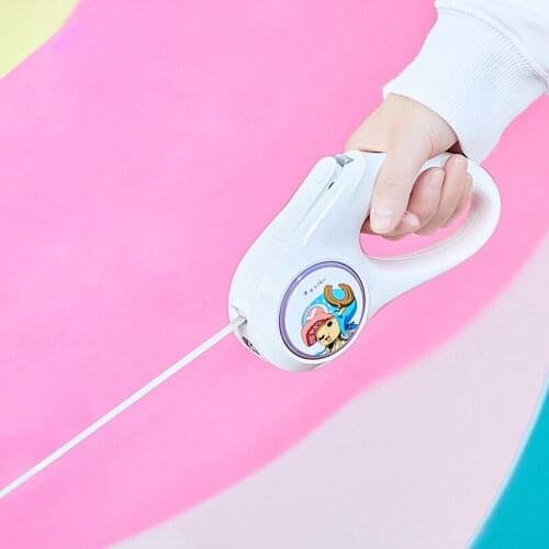 Pet Dog Leash LED Automatic Retractable Lighting Leashes with Lock &Release Mechanism Walking Leash Luffy Zoro Chopper Rope
