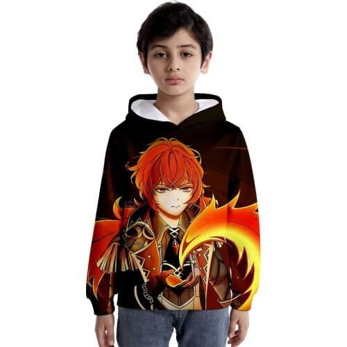 Anime Genshin Impact Women Hoodie Sweatshirt Men Pullover Tracksuit Boys Girls Kids Cosplay Costume Hoodies Sweatshirts