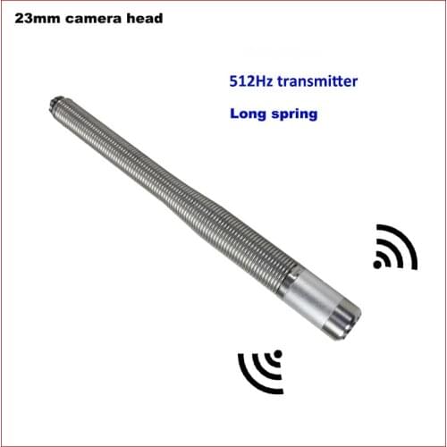 WOPSON Diameter 23mm camera head Long spring 512Hz transmitter Stainless Steel Industrial Pipeline sewer pipe Endoscope Camera