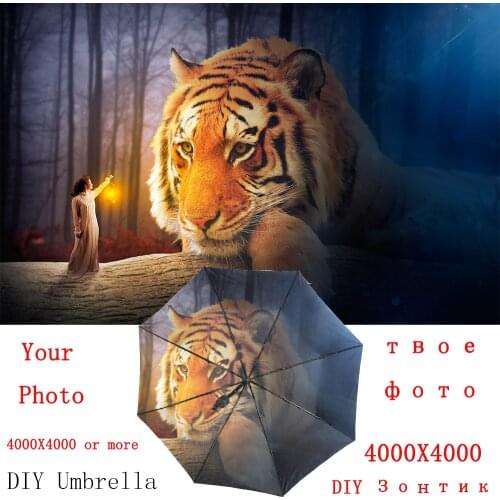 Outer Black Coating Custom Design Umbrella Sunny and Rainy Umbrella Non-automatic DIY UV Protection Umbrellas