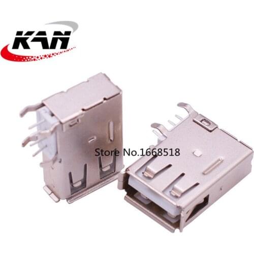 10pcs/Side insert A Female seat Long body 2.0 USB Female seat AF 90 degrees USB Female seat AF Female seat vertical