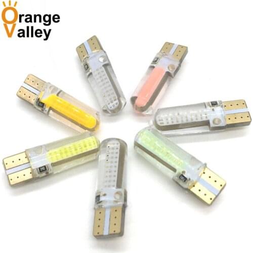 10Pcs Wholesale T10 W5W 20 COB 8 Chips Car Led Wedge Light Side Interior Lamp Reverse License Plate Turn Signal Bulb Waterproof