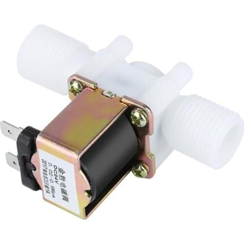 DC 12V Quadrilateral Parallel Thread Connection Switch for Water Electric Plastic Solenoid Valve Normally Closed