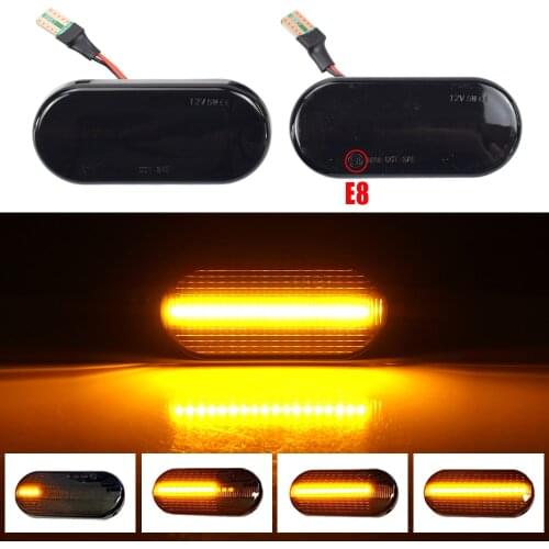 2Pcs Dynamic LED Car Side Marker Lights Repeater Signal Lights For VW Volkswagen Bora Golf 3/4 Passat Polo Sharan Seat Ford