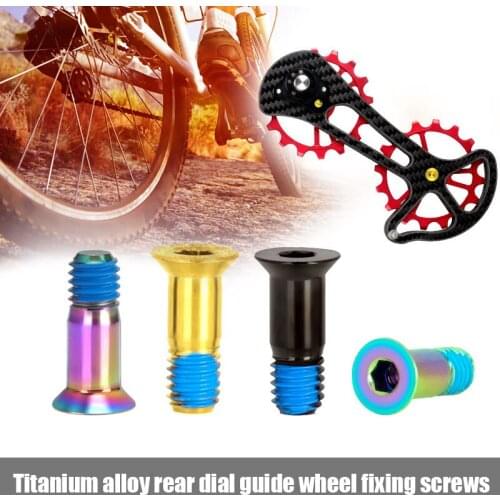 2PCS Titanium Bolts Hex Headed for Bicycle Rear Derailleur Jockey Wheel Pulley Fastening Bike Screws B2Cshop