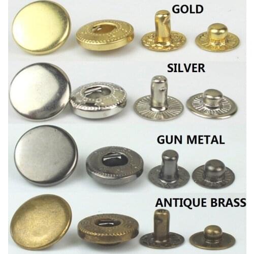 200 DIY Free Shipping 15mm 831 Metal snap fastener spring press studs popper button Press on sewing rivet fabric