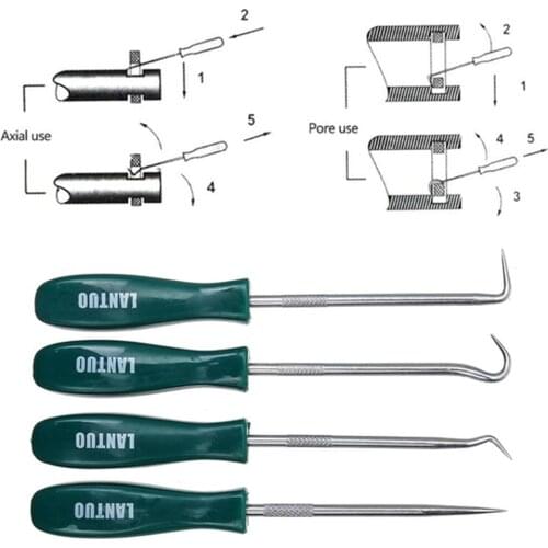 4Pcs 135mm Car Auto Vehicle Oil Seal Screwdrivers Set O-Ring Seal Gasket Puller Remover Pick Hooks Tools CSV Dropshipping