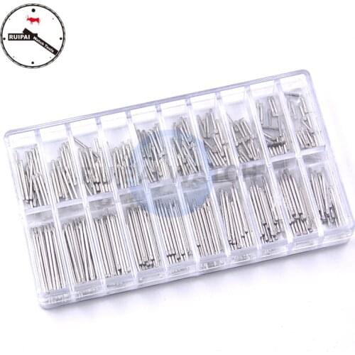 400pcs/lot Assort Size 8mm~27mm Stainless Steel Watch Solid Pin Double Knurled 1.2mm Replacement Watch Strap Link Bars