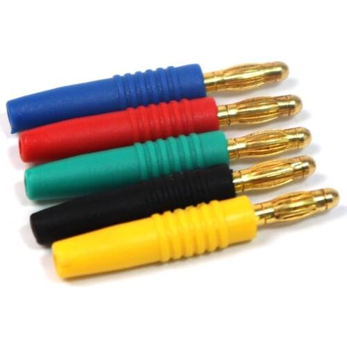 6pcs 3mm Banana Plug Connector Pure Copper Dold Plated Lantern Highly Conductive And Consumes Lower Energy