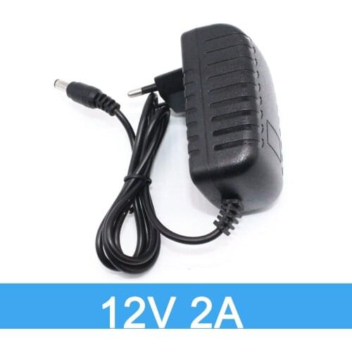 AC 100-240V to DC 12V 2A Power Adapter Supply DC 5.5* 2.1mm for Monitor Camera Mobile Hard Case Power Supply
