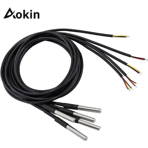 1Pcs DS18b20 Temperature Probe Temperature Sensor 18B20 For Arduino Diy Kit DS18b20 Stainless Steel Package Waterproof