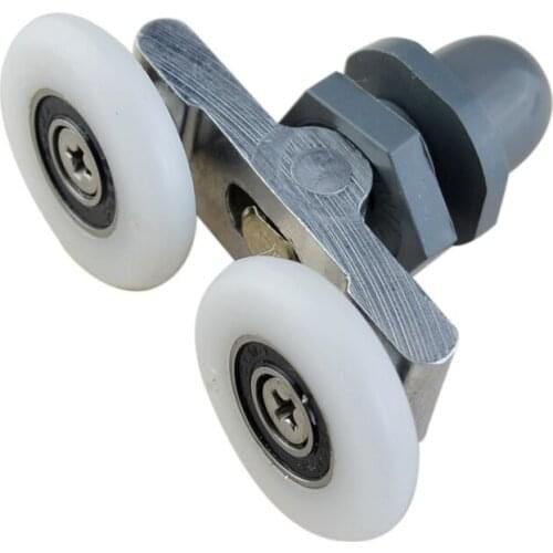 Free shipping Swing double wheel shower room pulley glass sliding door roller hanging wheel household hardware part repair