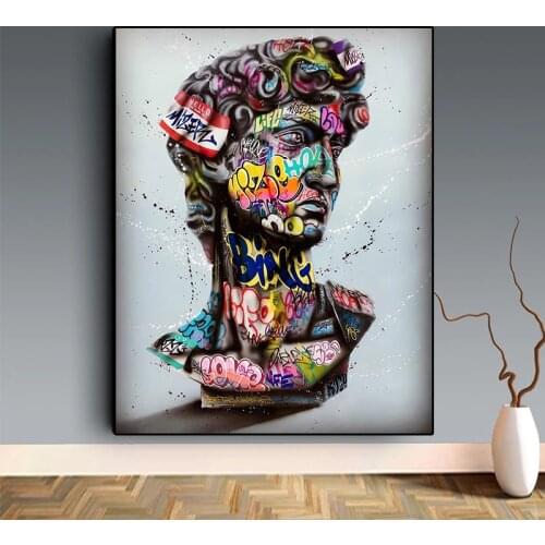 Gaffiti Art Of David Canvas Art Paintings on the Wall Art Posters and Prints Street Art David Sculpture Pictures For Living Room