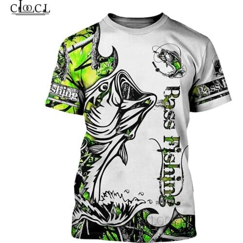 HX Newest Popular Bass Fishing 3D Print Men Women Summer T Shirt Harajuku Casual Streetwear Style Pullover Tops Drop Shipping